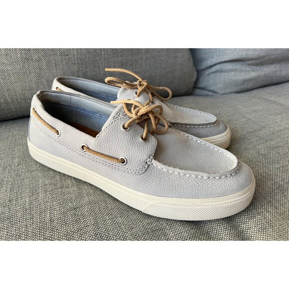 Sperry Bahama Plushwave Boat Shoes in Light Gray Leather, Men's 9.5 - Picture 8 of 8